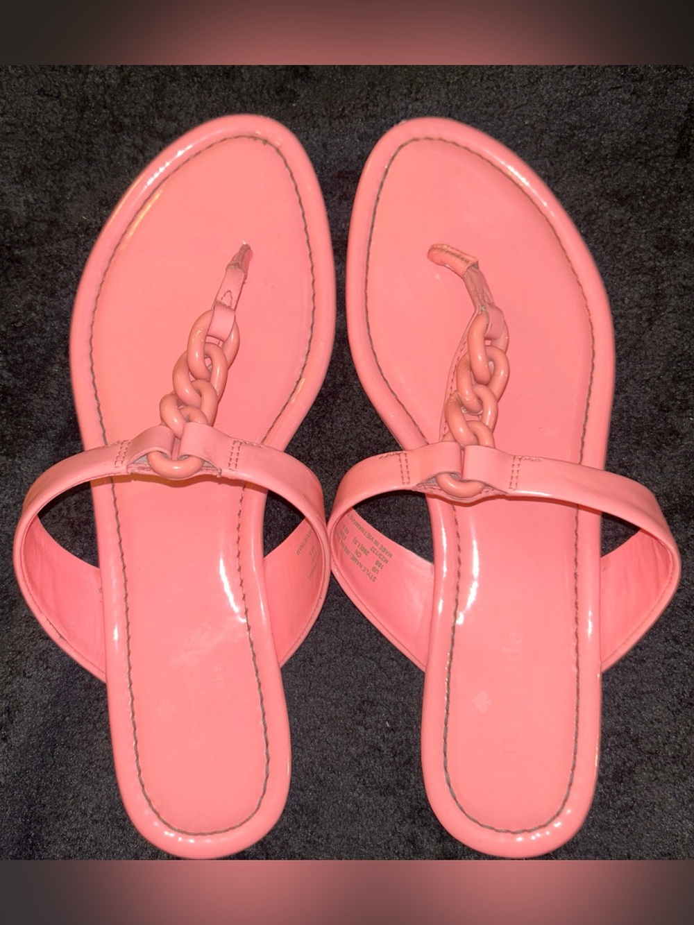 Kate Spade Irene Sandal Pink Size 10 Beach Luxury Resort Vacation Chain Detail